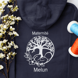 Veste-zippé-personnalisée-pour-soignant-Maternité