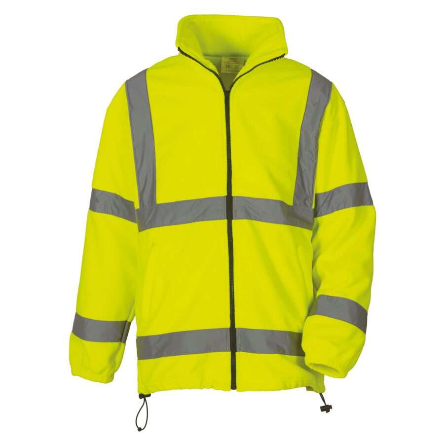 veste polaire jaune fluo personnalisée