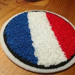 Patch drapeau France broderie bouclette