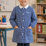 tablier-d'école-à-carreaux-personnalisé