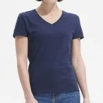t-shirt-femme-col-v-personnalisé