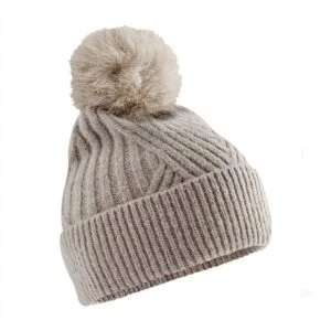 bonnet avec pompon en fourrure personnalisable