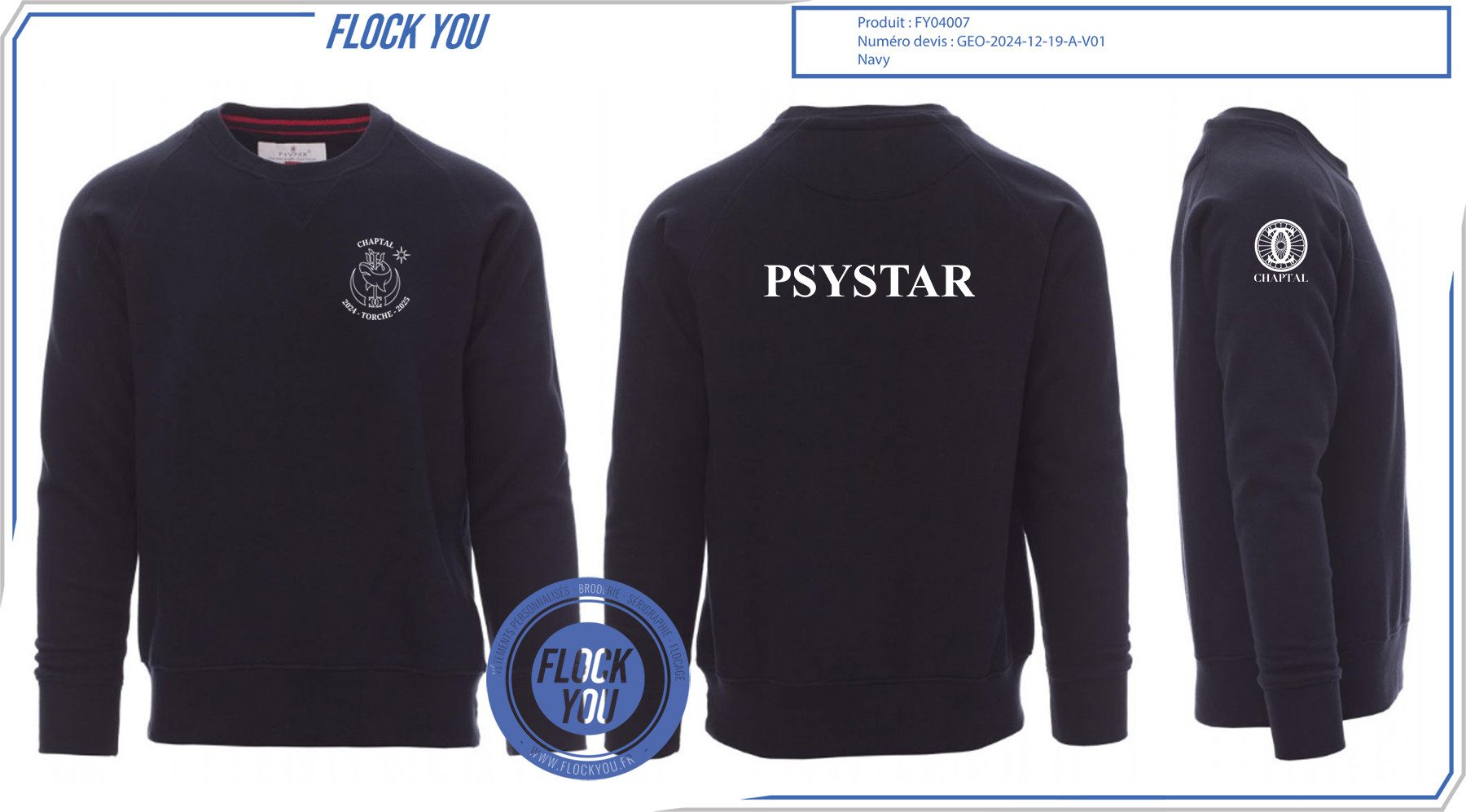 013210 24122024 nantes navy geo 2024 12 19 a v01 fy04007 - Vêtements personnalisés