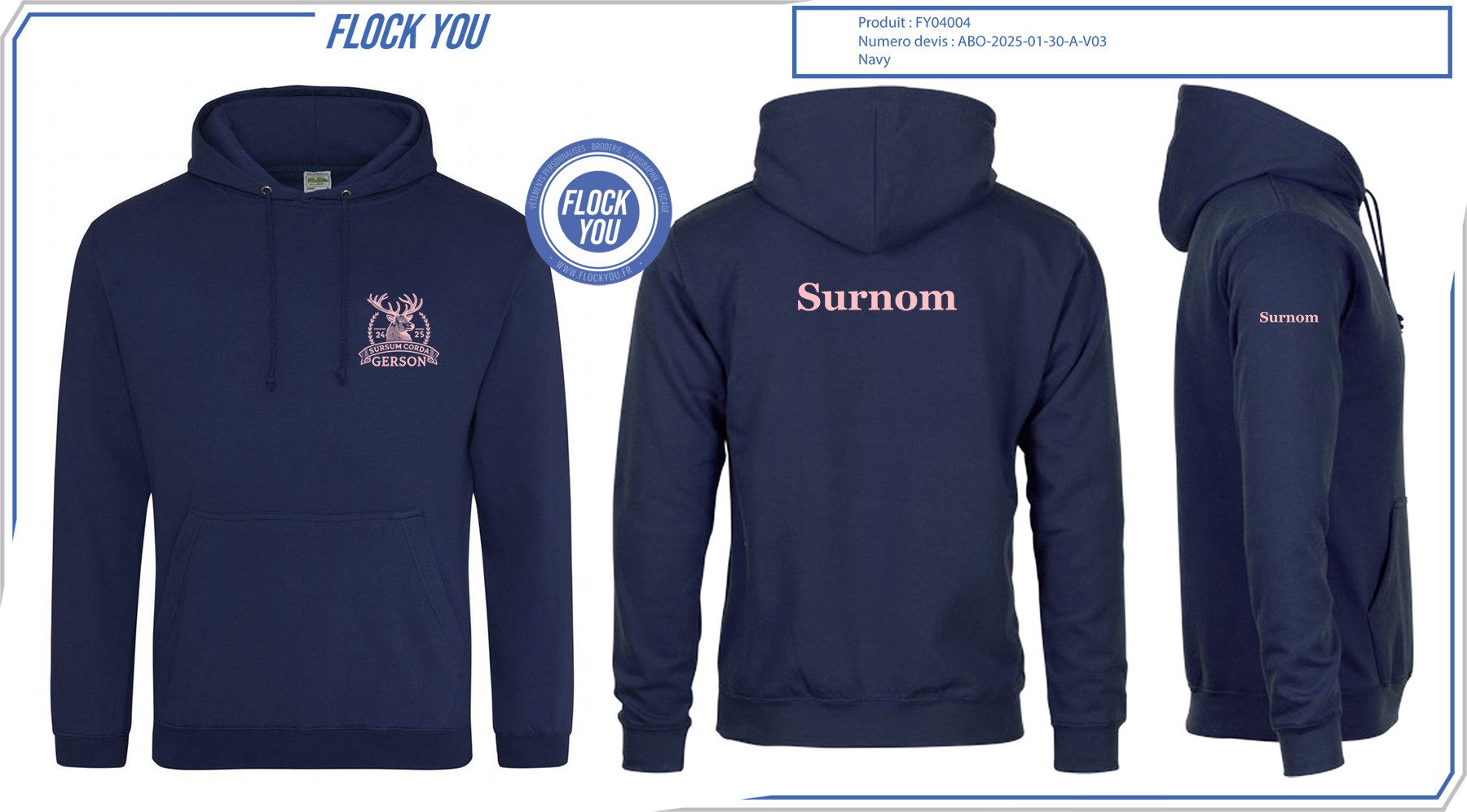 sweat personnalise gerson - Vêtements personnalisés