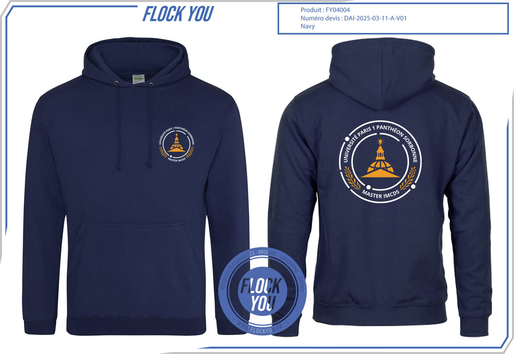 sweat personnalise imcds - Vêtements personnalisés