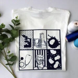 tee shirt personnalisé Avignon dans le dos images médicales et laboratoire