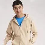 Sweat zippé à capuche brodé modèle Reims