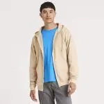 Sweat zippé à capuche imprimé modèle Reims